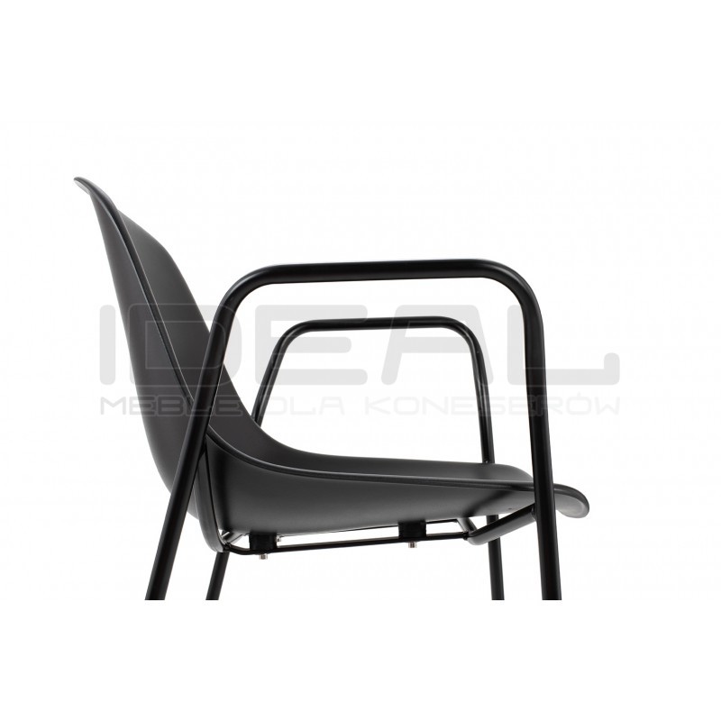 Krzesło z podłokietnikami RESOL ARM czarne