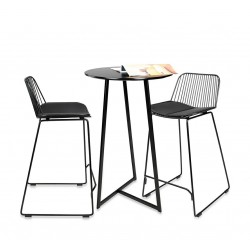 Stół barowy okrągły ALLEN 60 czarny