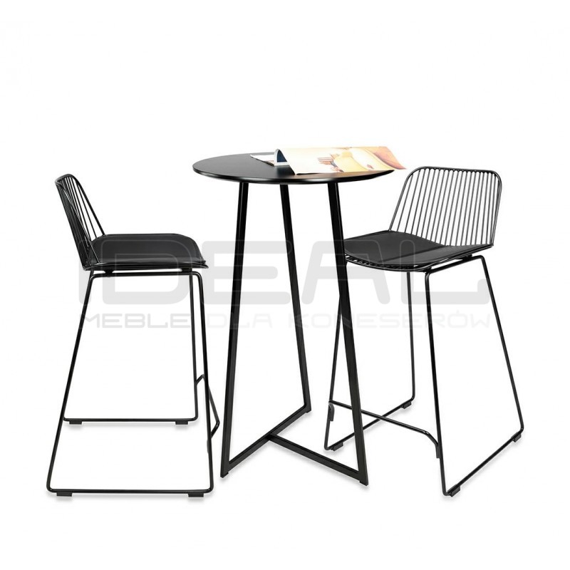 Stół barowy okrągły ALLEN 60 czarny