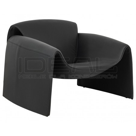 Designerski Fotel Flessi Le Club Armchair czarny