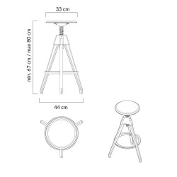 Hoker z regulacją wysokości TOM 67-80
