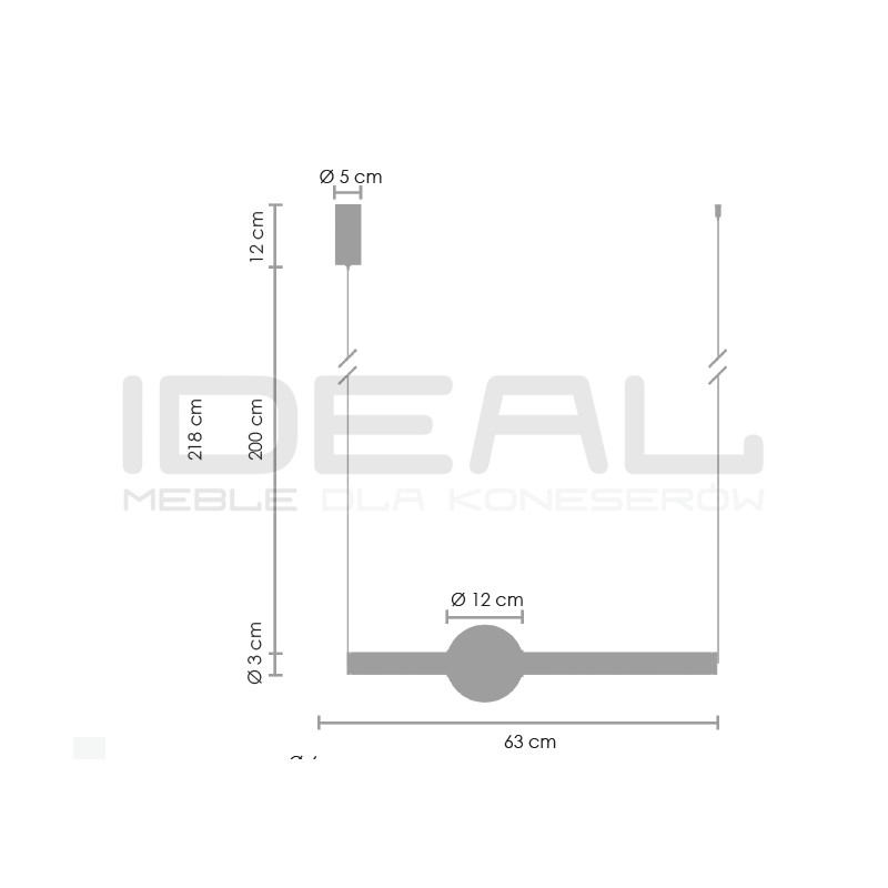 Lampa wisząca designerska O-LINE Led 93 MOSIĄDZ