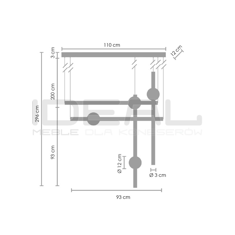 Lampa wisząca designerska O-LINE Led 78 MOSIĄDZ