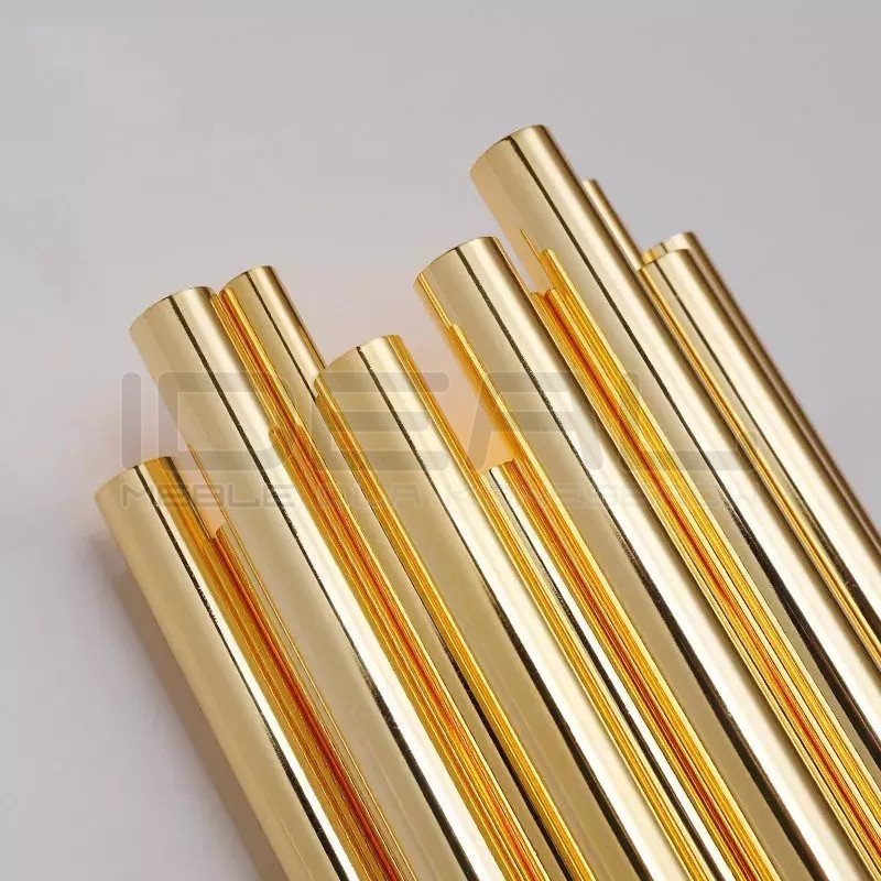 Lampa ścienna glamour Tubo 50 złota