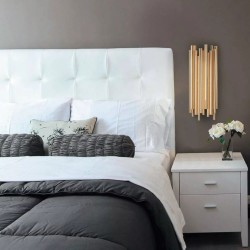 Lampa ścienna glamour Tubo 50 złota