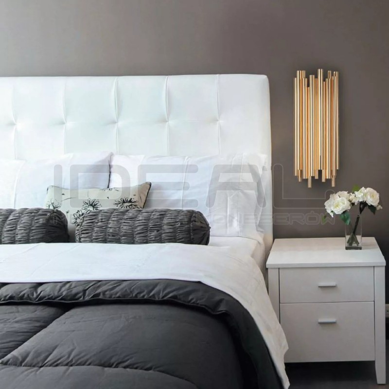 Lampa ścienna glamour Tubo 50 złota
