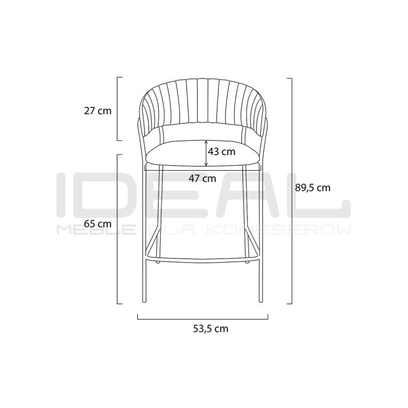 Hoker glamour kubełkowy Margo
