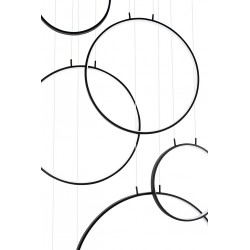 Lampa wisząca geometryczna led CIRCULO Six czarna