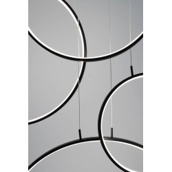 Lampa wisząca geometryczna led CIRCULO Six czarna