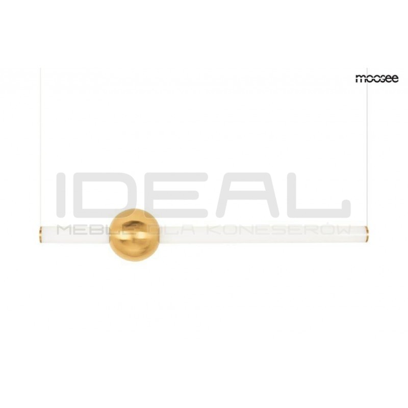 Lampa wisząca glamour pozioma LIBRA 90 IN biała / złota