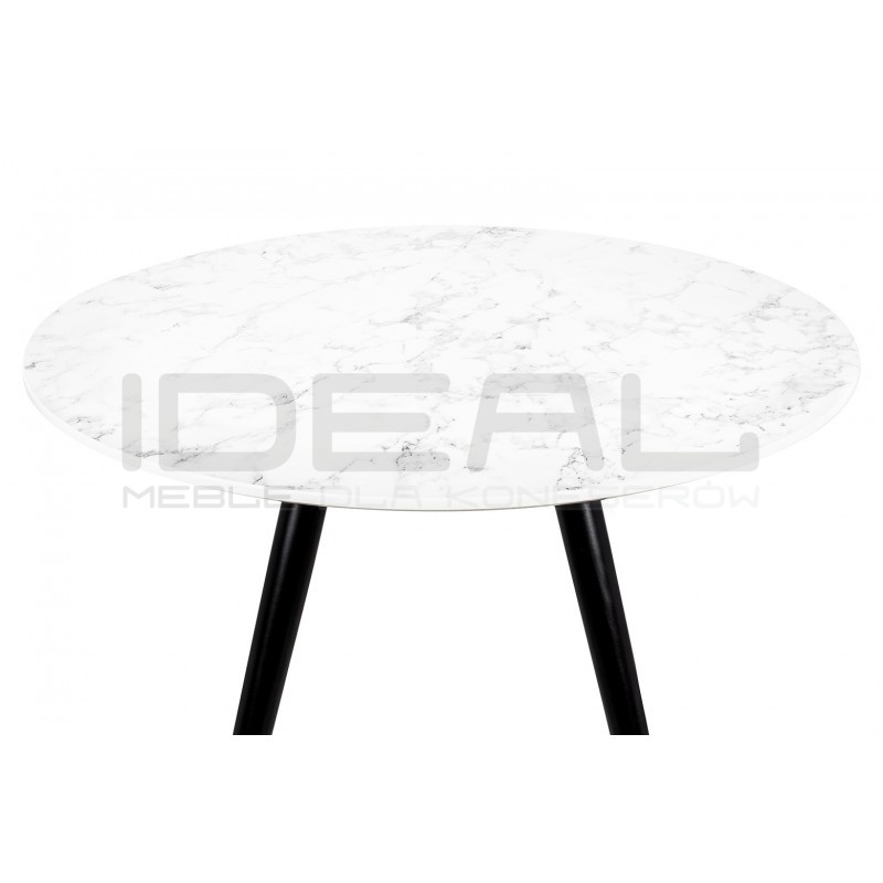 Stół okrągły glamour Padrino 90 marmur