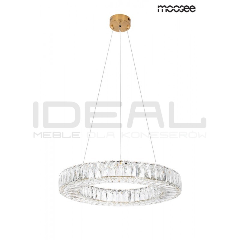 Lampa wisząca glamour kryształowa ALLISIA 60 złota