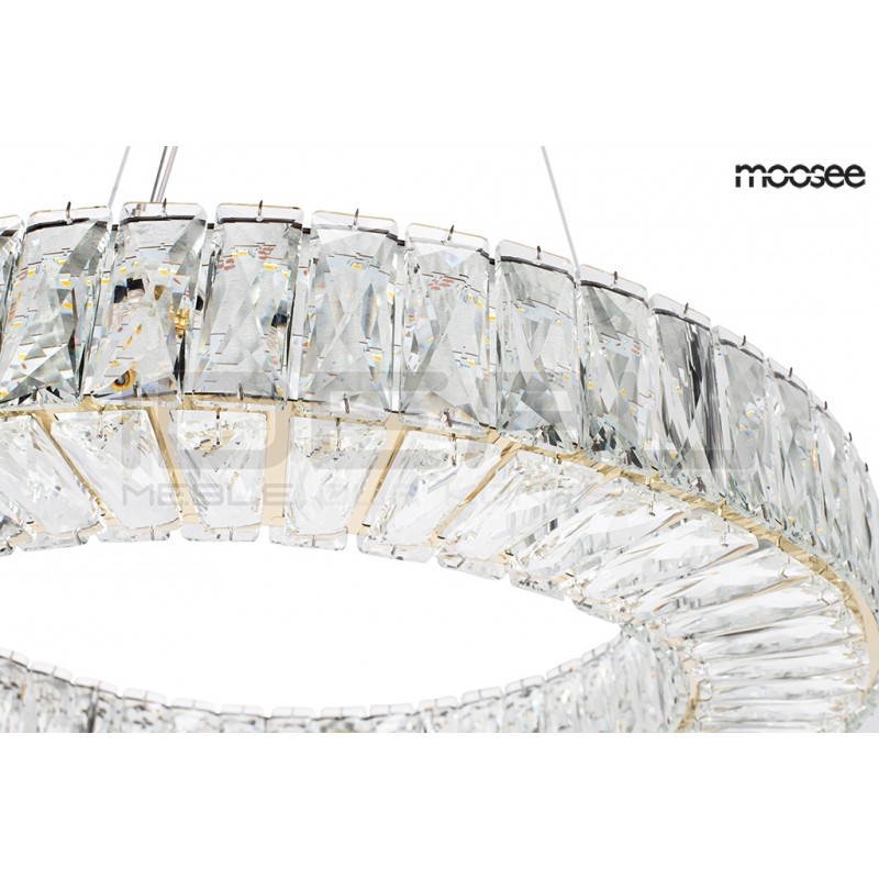 Lampa wisząca glamour kryształowa ALLISIA 60 złota