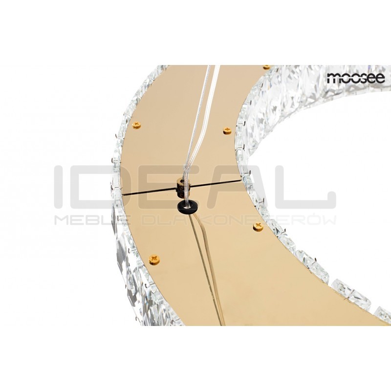 Lampa wisząca glamour kryształowa ALLISIA 60 złota