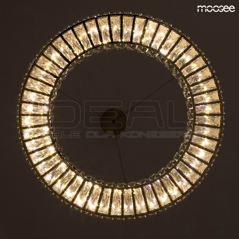 Lampa wisząca glamour kryształowa ALLISIA 60 złota