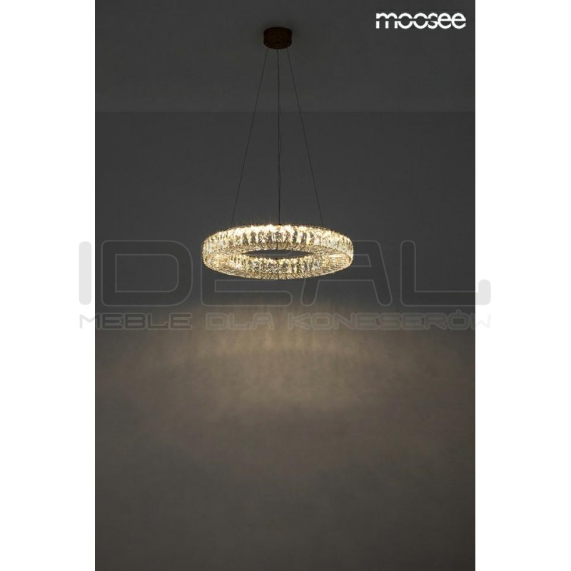 Lampa wisząca glamour kryształowa ALLISIA 60 złota