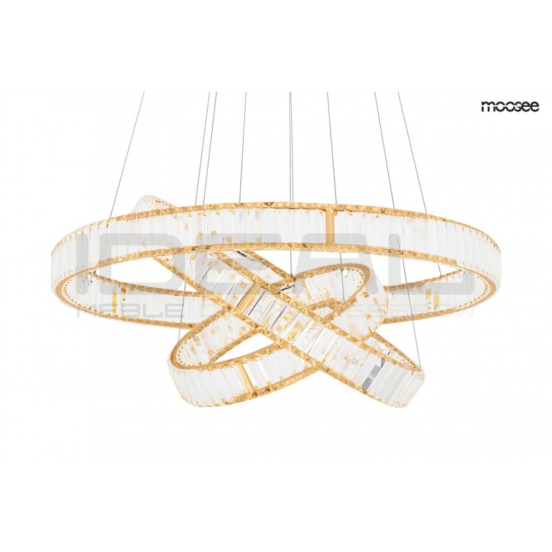 Lampa wisząca glamour potrójna LIBERTY złota