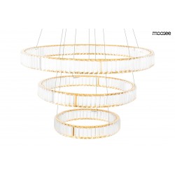 Lampa wisząca glamour potrójna LIBERTY złota