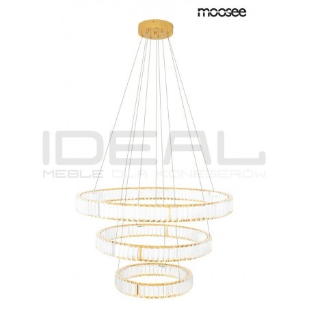 Lampa wisząca glamour potrójna LIBERTY złota