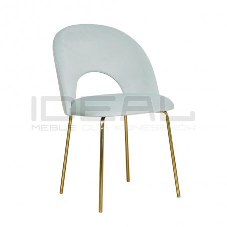 Krzesło Glamour tapicerowane Solie Velvet Original Gold
