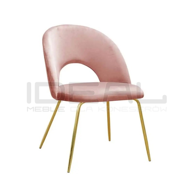 Krzesło Glamour tapicerowane Solie Ideal Gold