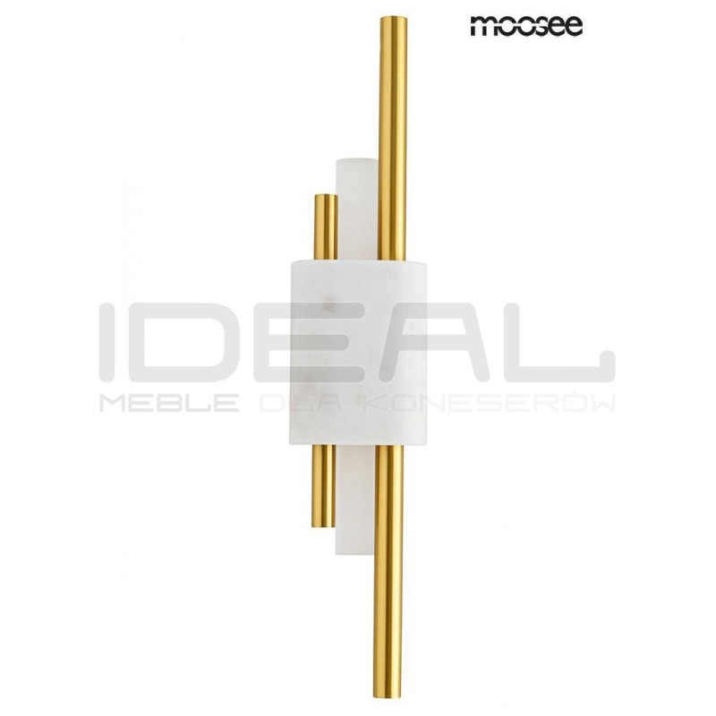 Kinkiet glamour EVANS biały/jasny marmur