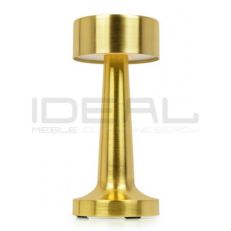 Lampa stołowa glamour LEE złota wbudowana bateria
