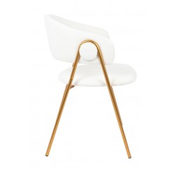 Krzesło glamour VERSO BOUCLE białe