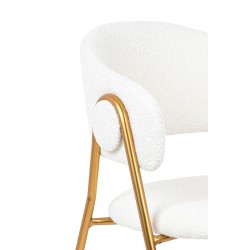 Krzesło glamour VERSO BOUCLE białe