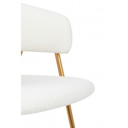 Krzesło glamour VERSO BOUCLE białe