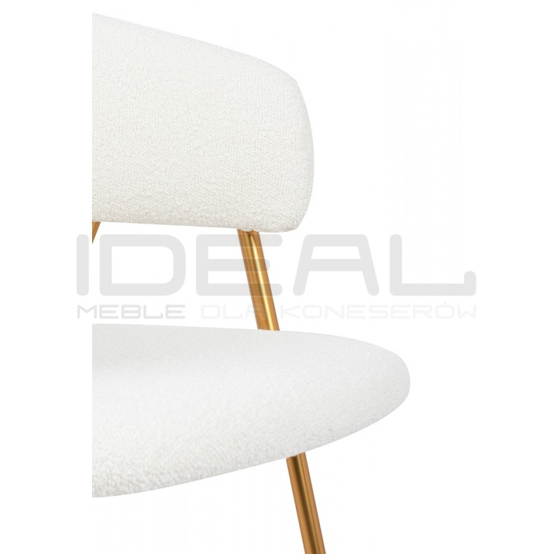 Krzesło glamour VERSO BOUCLE białe