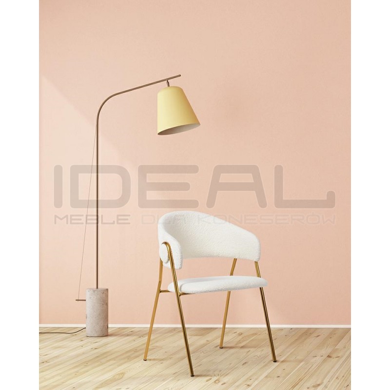 Krzesło glamour VERSO BOUCLE białe