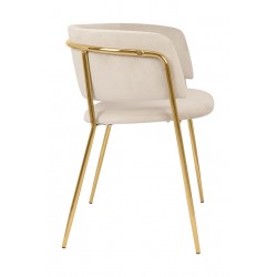 Krzesło DELTA – elegancja, welur i złote nogi| IdealMeble.pl