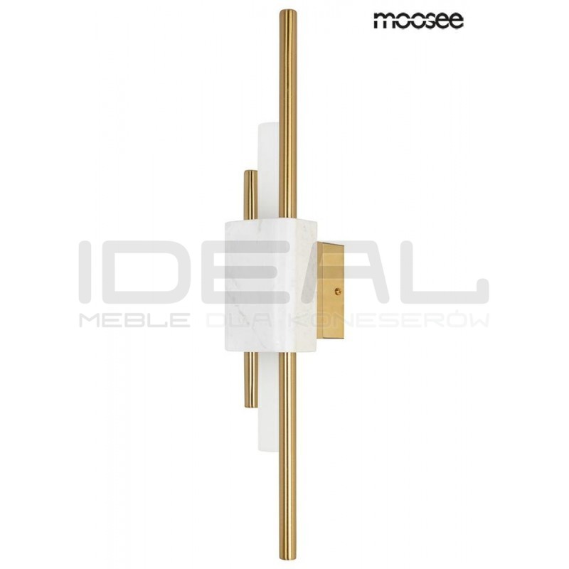 Kinkiet glamour EVANS biały/jasny marmur