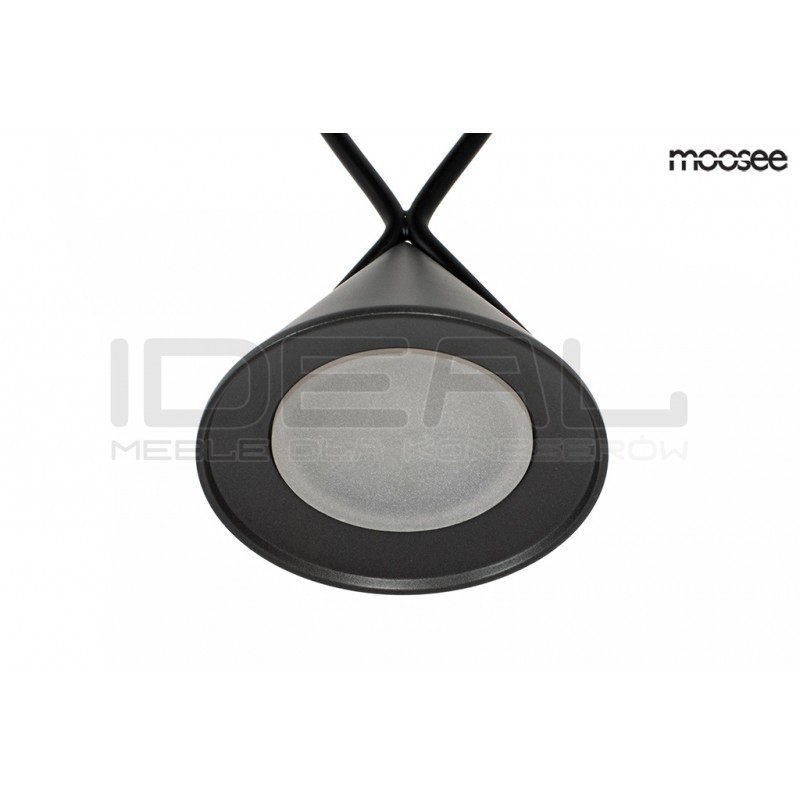 Lampa wisząca czarna ATLAS 3 punktowa