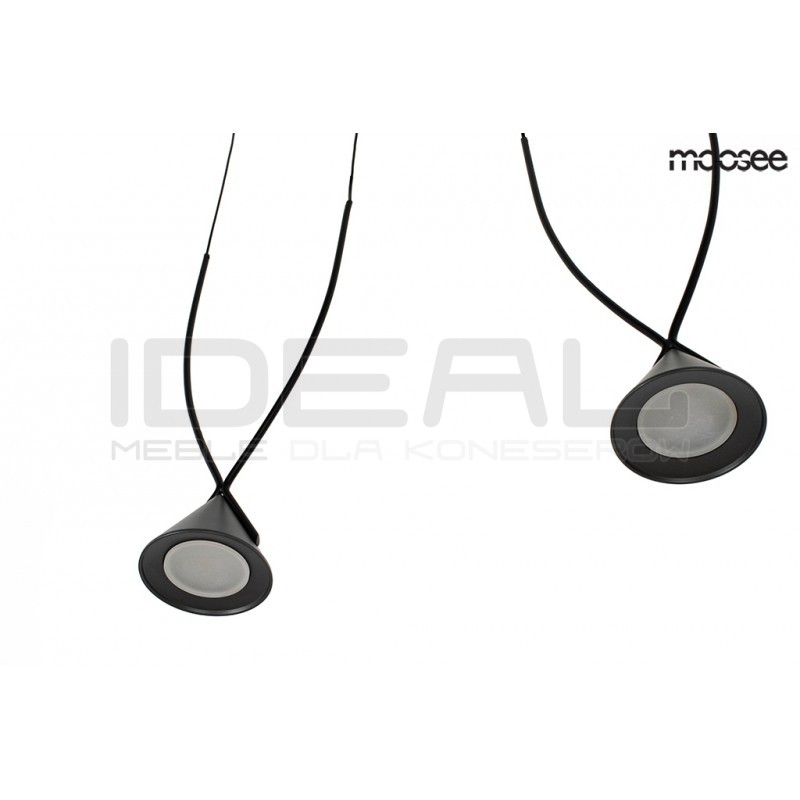 Lampa wisząca czarna ATLAS 3 punktowa