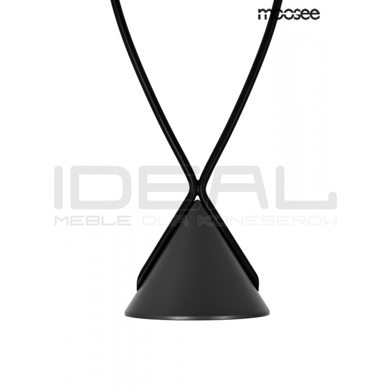 Lampa wisząca czarna ATLAS 3 punktowa