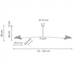 Lampa Raven CRANE-2P DWURAMIENNA 182 CZARNA
