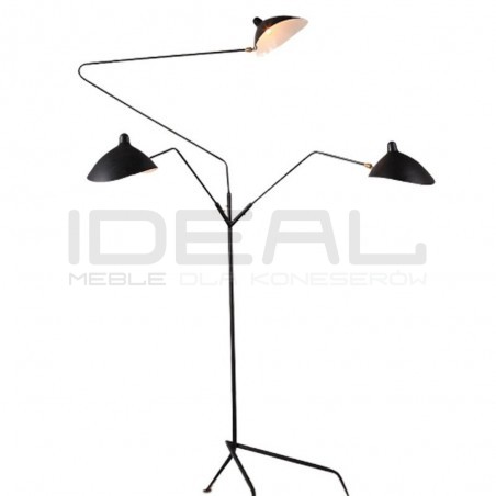 Lampa podłogowa Raven CRANE-3F TRÓJRAMIENNA CZARNA