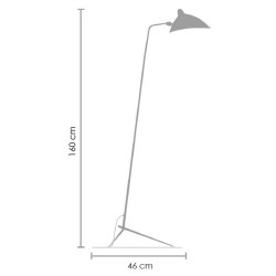 Lampa podłogowa Raven CRANE-1F CZARNA