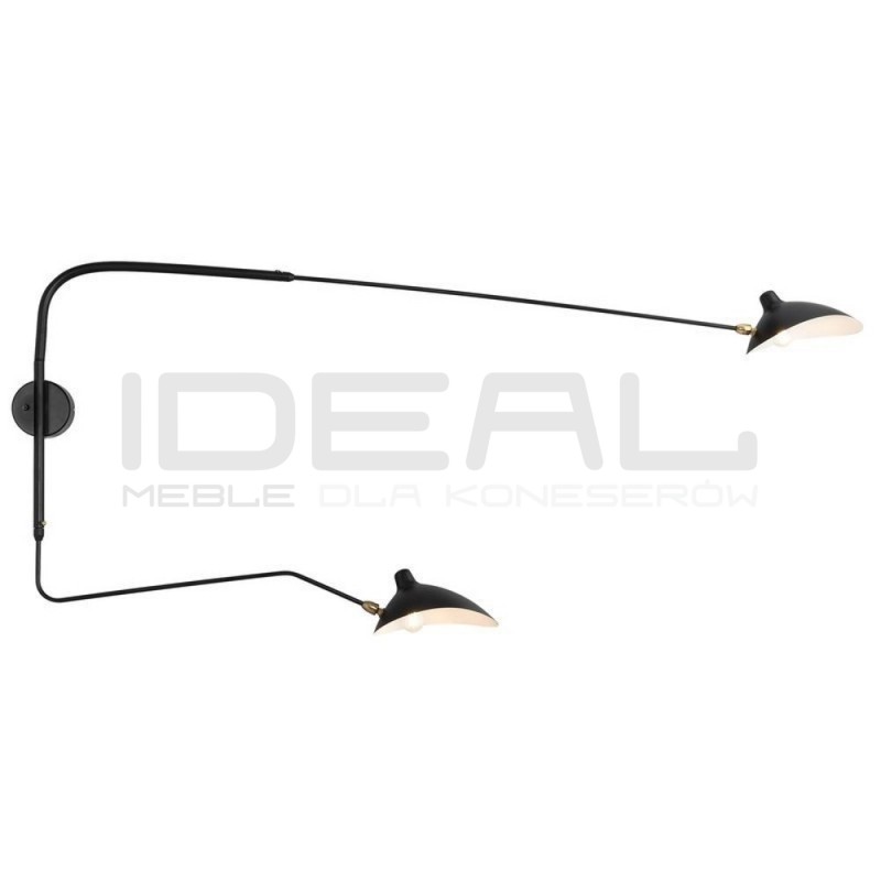 Kinkiet Raven CRANE-2W DWURAMIENNY czarny