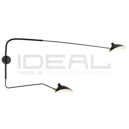 Kinkiet Raven CRANE-2W DWURAMIENNY czarny