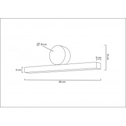 Kinkiet glamour WAND 45 złoty