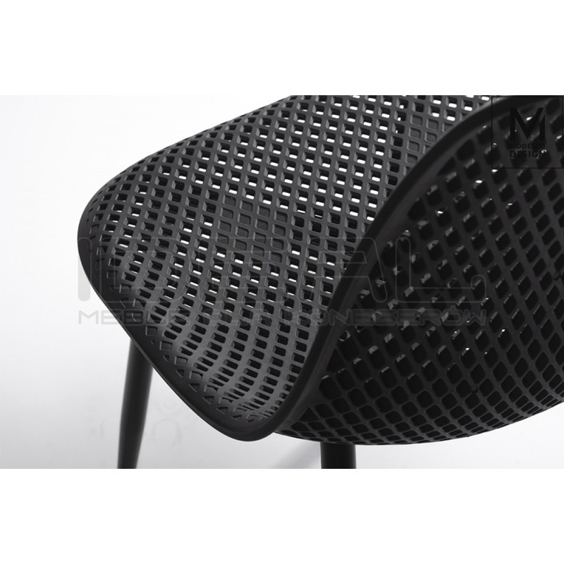 Krzesło ażurowe TIVO czarne