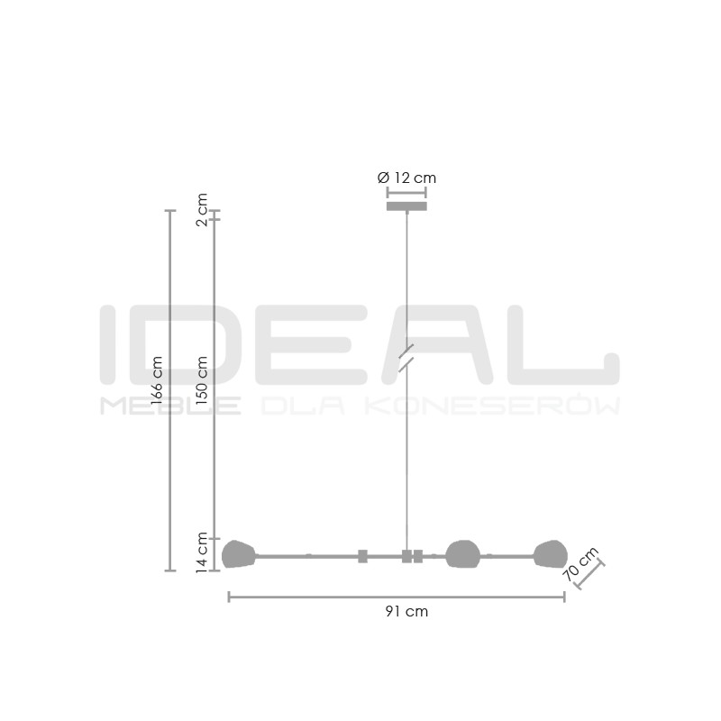 Lampa designerska wisząca ASTRONOMY 3 ruchome ramiona