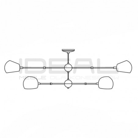 Lampa designerska wisząca ASTRONOMY 6 ruchome ramiona