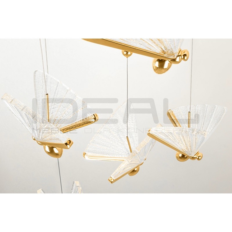 Lampa wisząca glamour BUTTERFLY Motyl DISC 5