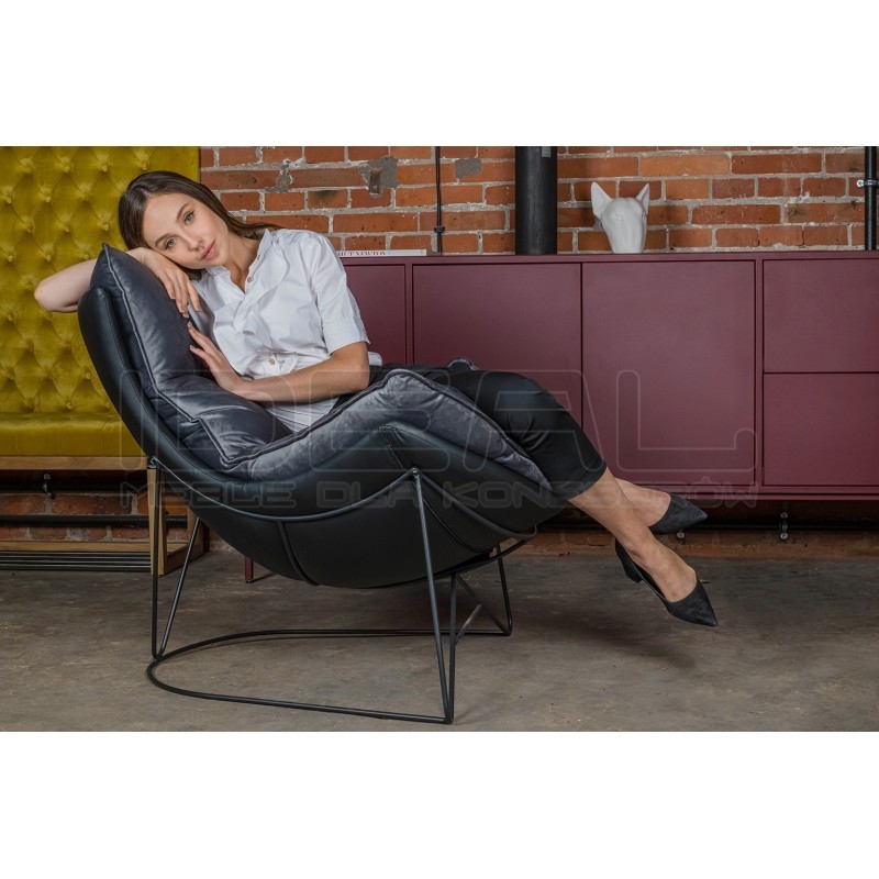 Fotel nowoczesny OTILIA STAND VELVET