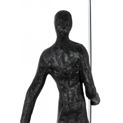 Lampa stojąca rzeźba Człowiek z kwadratem Human square