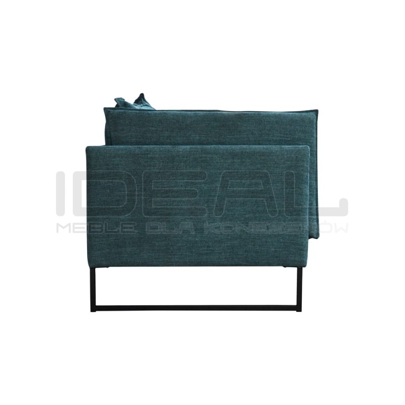 Designerska sofa z czarną podstawą i bokami Korund 2 os.